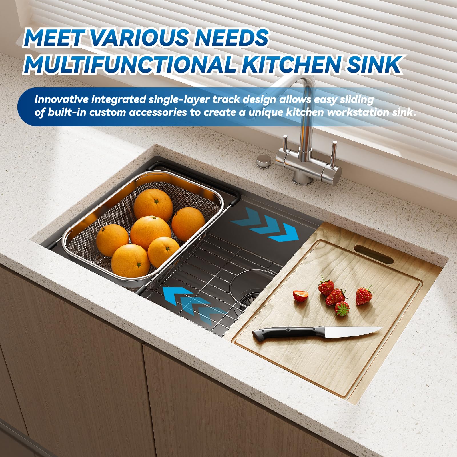 32 Inch Undermount Kitchen Sink - 32 x 19 x 9 Inch Kitchen Sinks